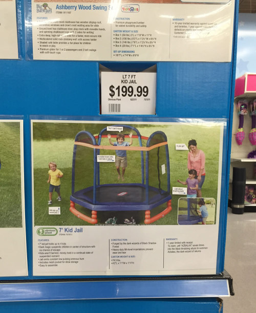 obviousplant - This 7-Ft. Kid Jail is now available at Toys R...