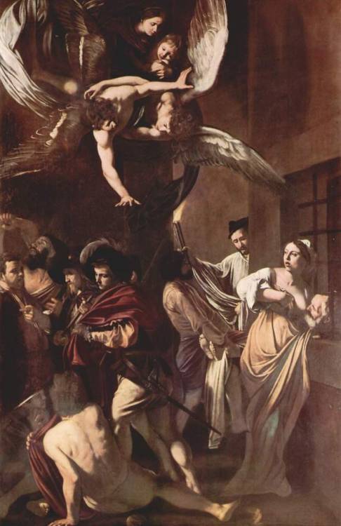 artist-caravaggio:The Seven Works of Mercy, 1607,...
