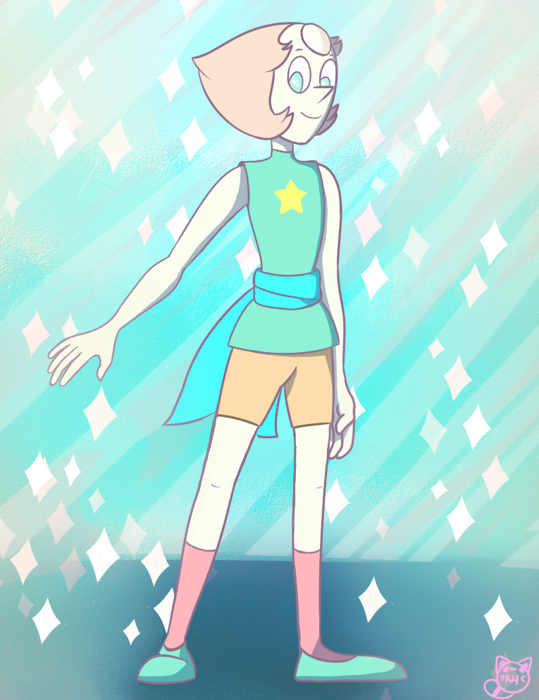 I saw those new Steven universe leaks and I am hyped for may. I drew pearl today because I was so excited and she’s my favorite. XD Don’t let pearl be evil