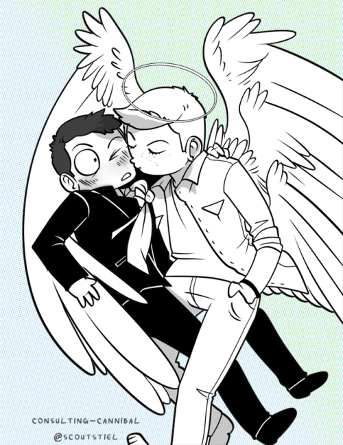 bakasara - domlerrys - Here’s the commission with Angel!Dean...