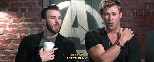profanefame - shurism - Chris Evans and Chris Hemsworth react to...