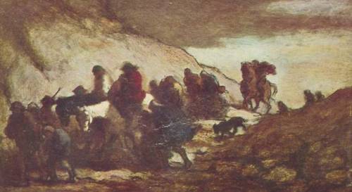 The Refugees, Honore DaumierMedium: oil,wood