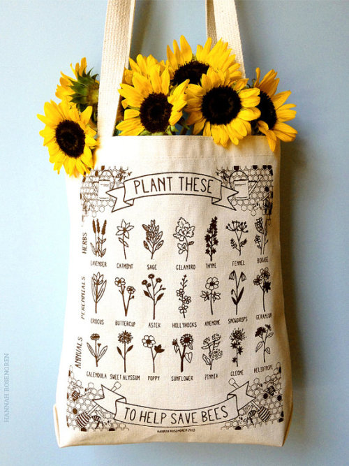 littlealienproducts - Plant These to Help Save Bees Tote...