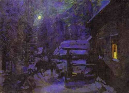 konstantin-korovin - Moonlit Night. Winter, Konstantin...