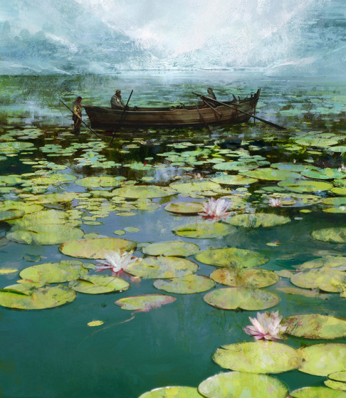 thecollectibles - Fishermen and lilies by Simon Goinard