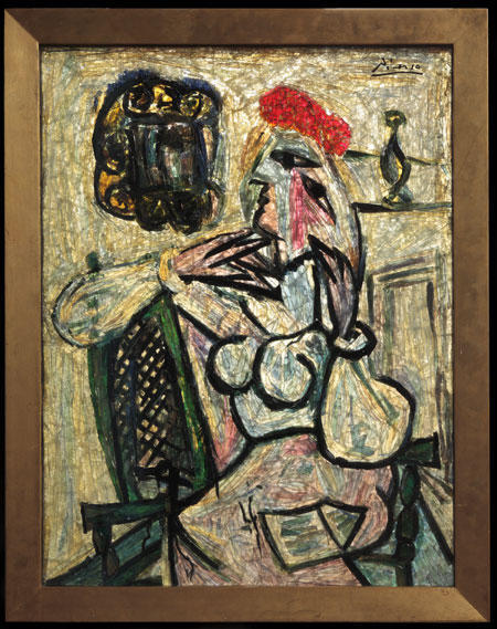 surrealism-love - Seated Woman with Red Hat, Pablo Picasso