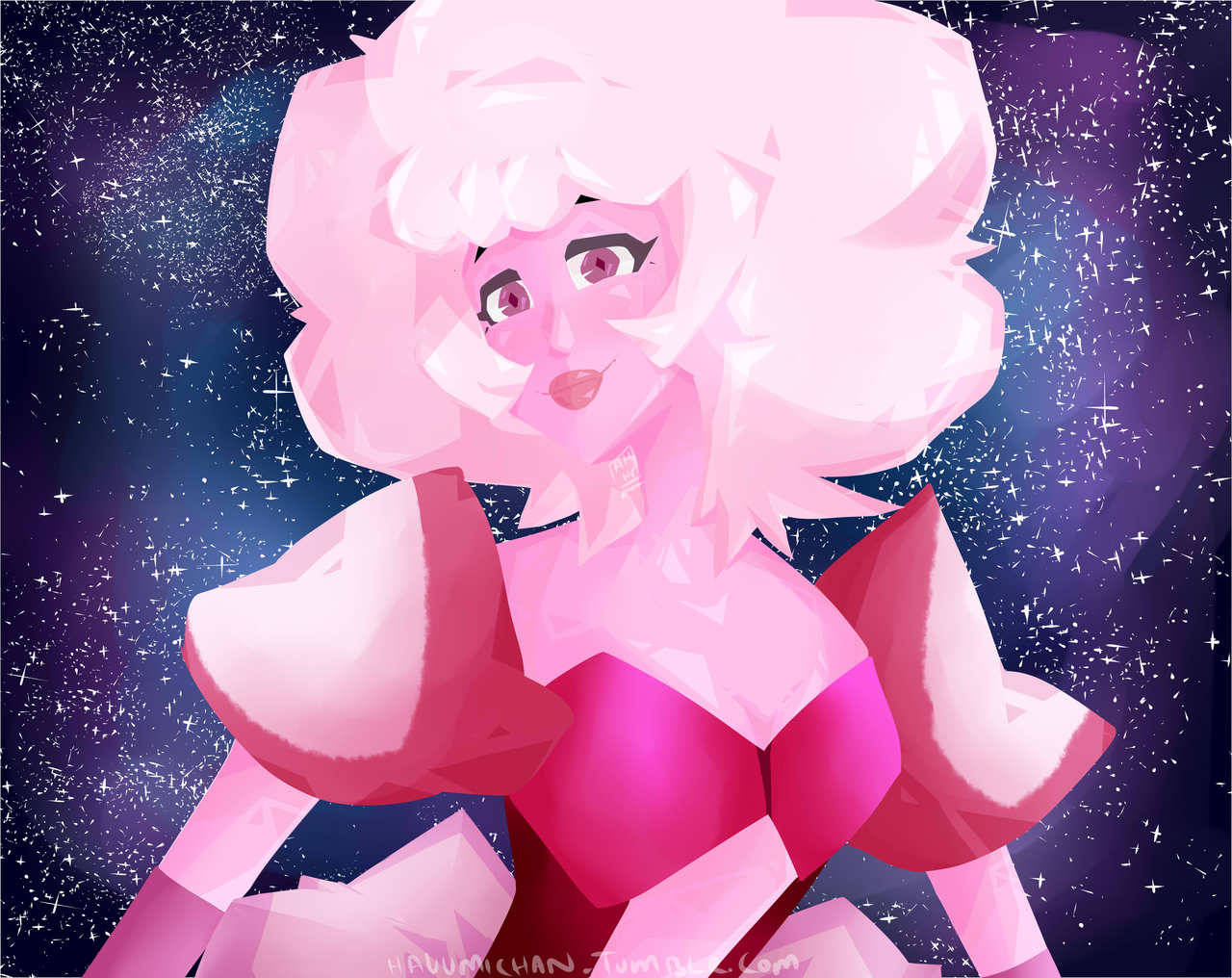 🌺PINK DIAMOND🌺 . Wanted to make a fanart of pink daimond so I wanted to use the crystal line less art and give it a shot. Working with lighter colors is alot harder with this style 😣😣😣 And yes I used...