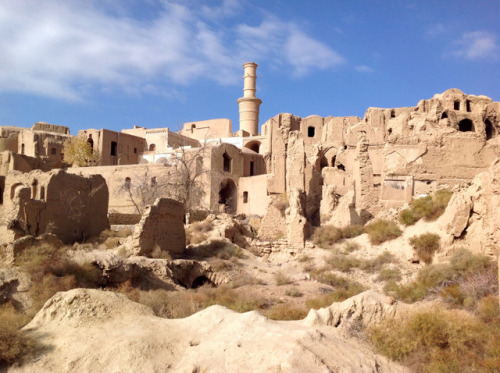 1,000 year old mud-brick village in Kharanaq, 70 km north of...