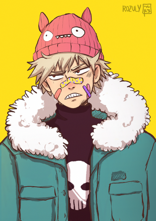 rozuly - wow i sure haven’t drawn bakugou in winter clothes in a...