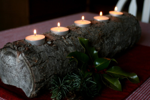 wicked-fae - homemade-projects - Yule Log Candle Holder...