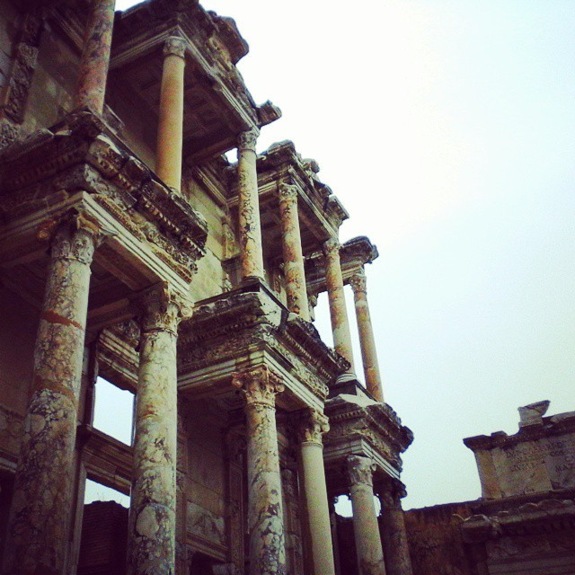 Happy 2015 from the Library of #Celsus in #Ephesus, competed in 135 AD. (at Izmir/Selcuk-Efes)