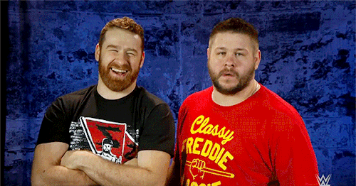 mith-gifs-wrestling - Kevin and Sami are spitting and intense...