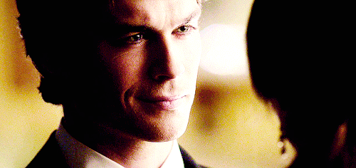 vd-gifs - Elena - So, he didn’t tell you why?Damon - Nope. But I’m...