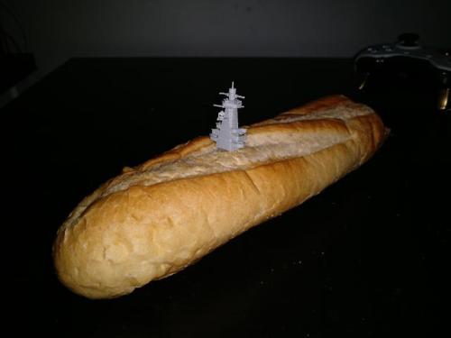 fakehistory - French Battleship Dunkerque on patrol off the coast...