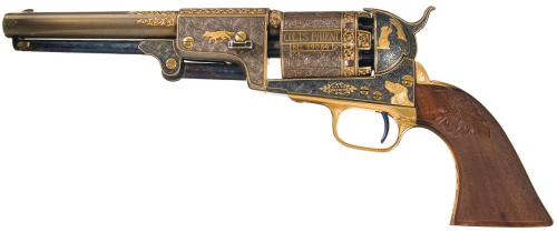 peashooter85 - Custom engraved, gold inlaid Colt Dragoon...