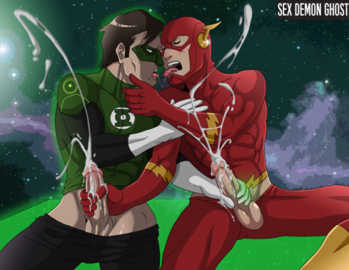 sexdemonghost - Green Lantern x Flash - Justice...