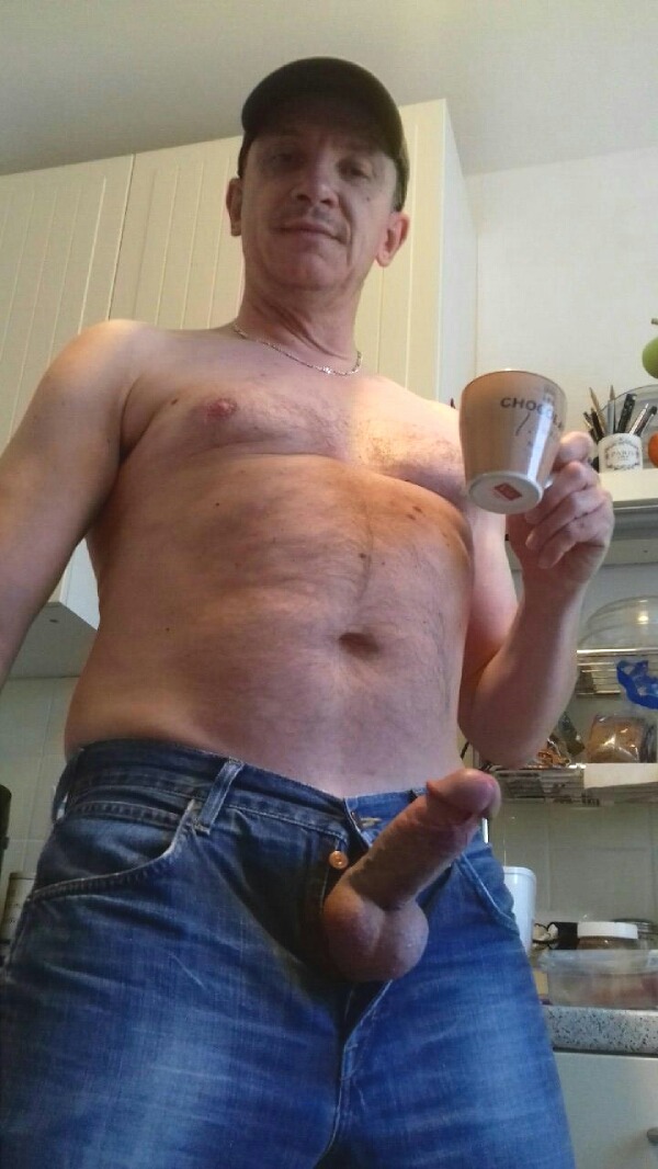 undressed-man:
â€œcoffee in the morning
â€
