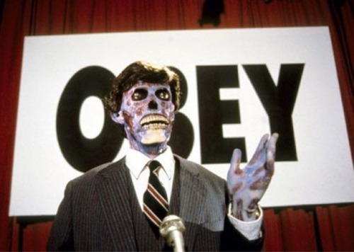 THEY LIVE is about yuppies and unrestrained capitalism. It has...
