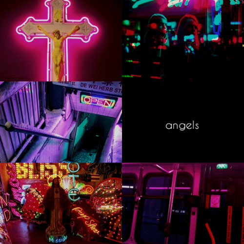 sproutaesthetics - urban fantasy | ANGELS“ angels made from neon...
