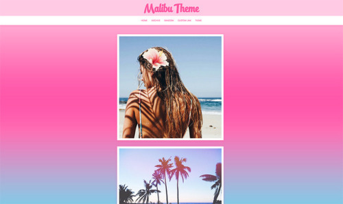 Malibu ThemeFeatures - Responsive designOne 500px column, goes...
