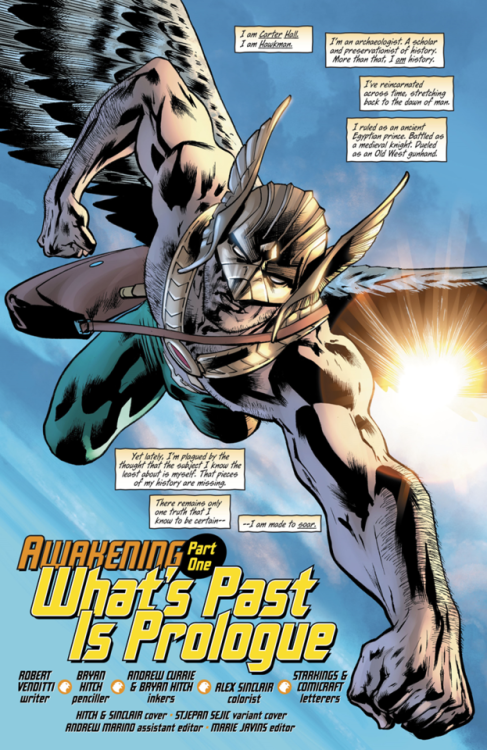 marvel-dc-art - Hawkman v5 #1 - “What’s Past is Prologue”...