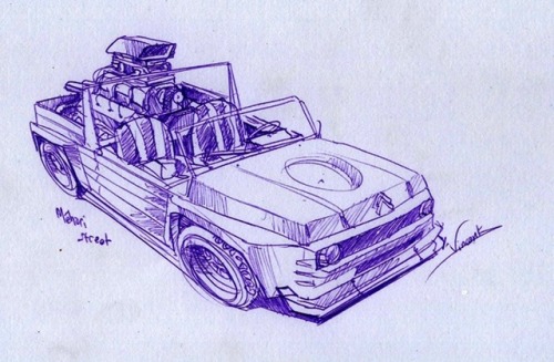 Citroen Mehari V8 (sketch)(2012)