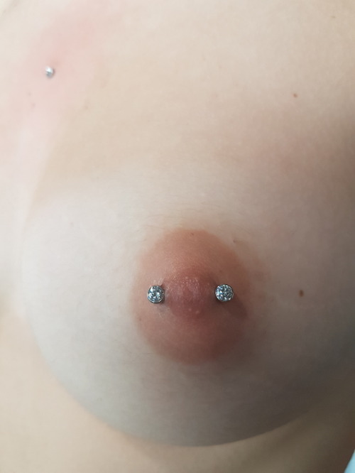 mariosgarbi - Nipple piercings made with titanium jewel and...