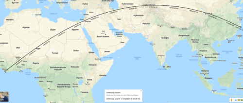 mapsontheweb - Longest straight line you can walk without...