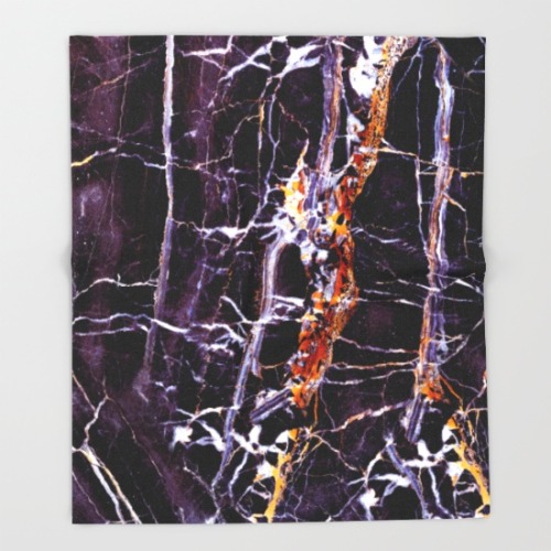 lesstalkmoreillustration - Marble Print Throw Blankets By...