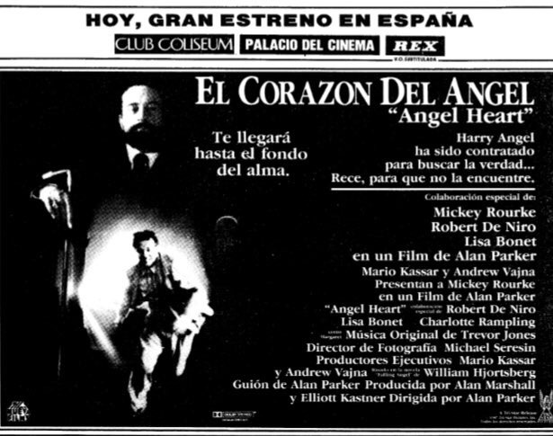 ‪Ayer se estrenó un gran película “El Corazón del Ángel” con Robert de Niro (44) y Mickey Rourke (35) #s171087‬