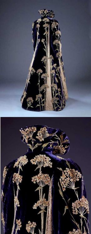 treasures-and-beauty - Purple velvet coat, 1895-1900....