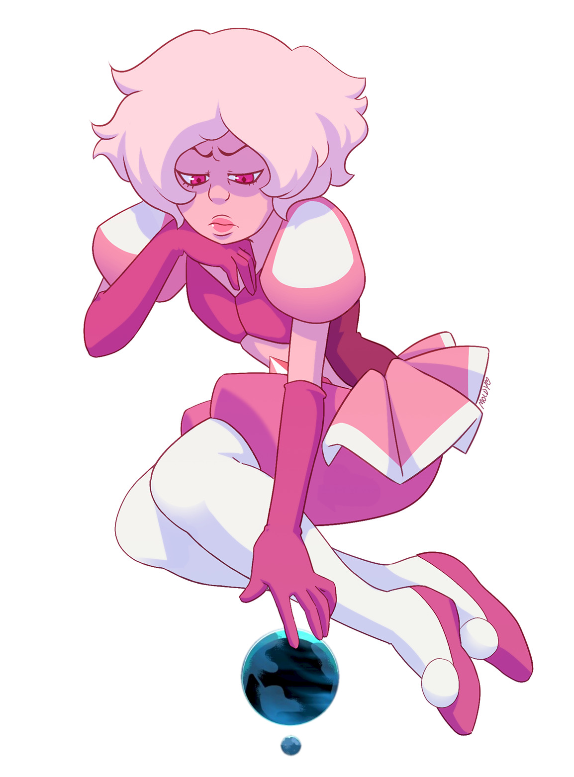 I realized I hadn’t drawn Pink Diamond at all since her reveal, so here she is