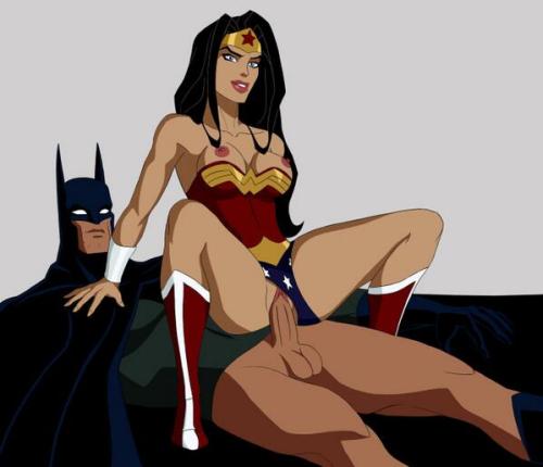 comicsmakeushorny - Wonder Woman riding Batman