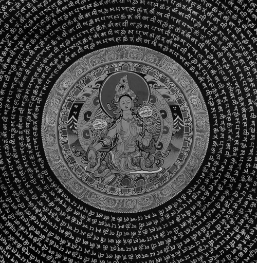 chaosophia218 - Green Tara Mandala with Syllable Mantra.Green...