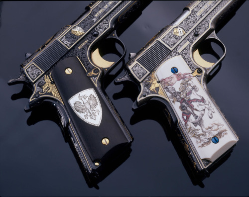 steampunktendencies - “The White & Black Knights” 1911 A1 .45...