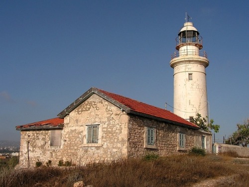 worldoflighthouses:Paphos Lighthouse, Paphos Point, Cyprus —...