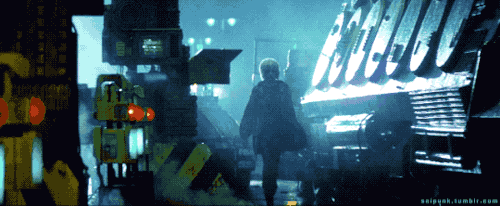 scipunk - SP. 106 - Blade Runner (1982)Streets at night.