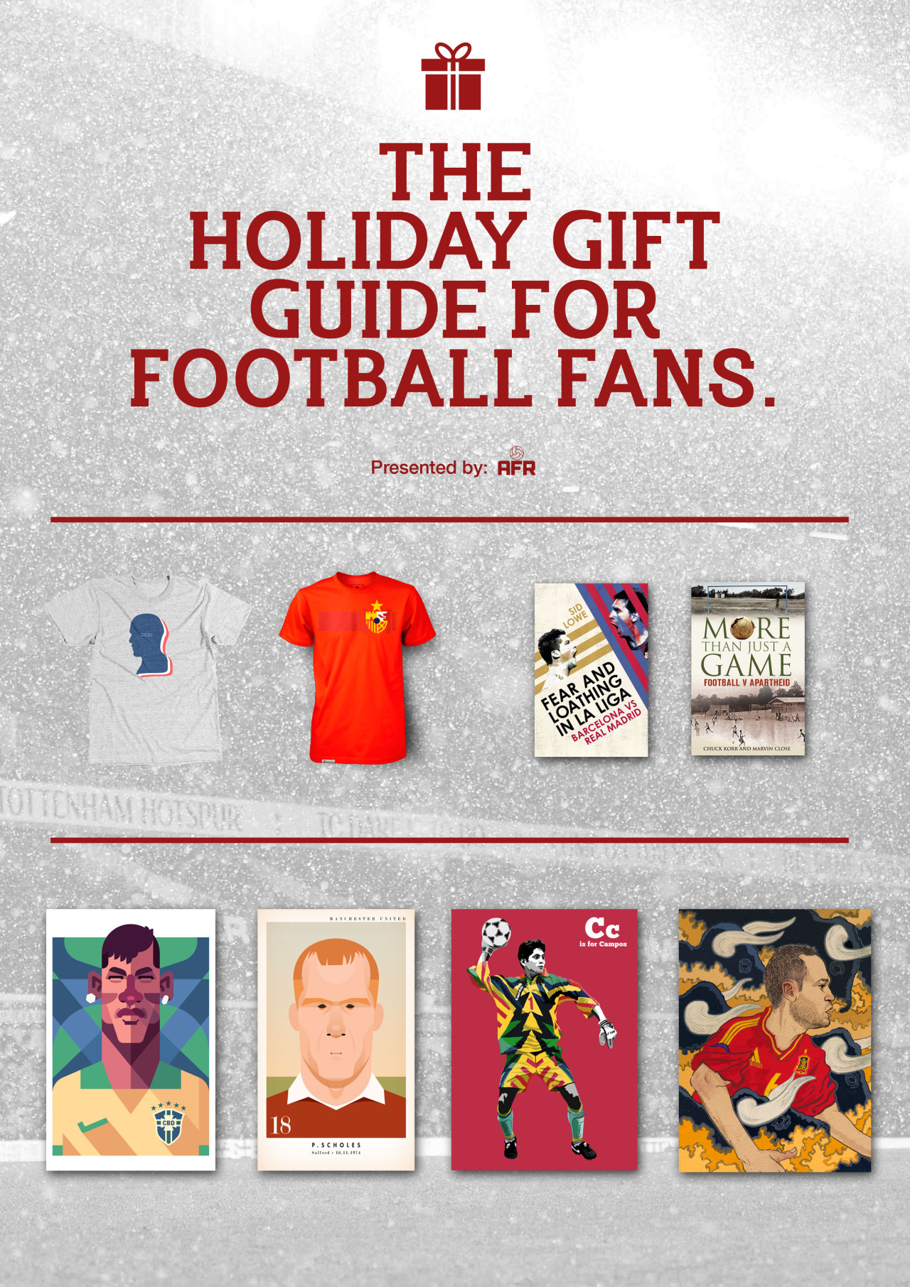 The Holiday Gift Guide for Football Fans If there’s anything we learned from Arsenal fans after Mesut Özil moved to North London, it’s that buying nice things is the key to happiness. With the holiday season fast approaching, we’re just days away...