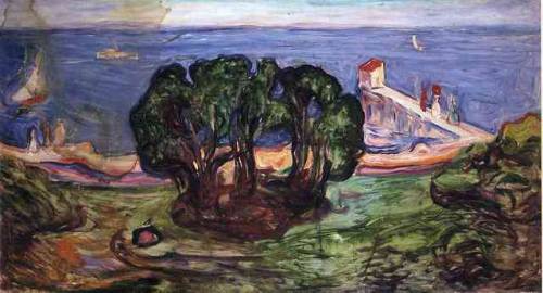 expressionism-art - Trees on the Shore, 1904, Edvard MunchSize - ...