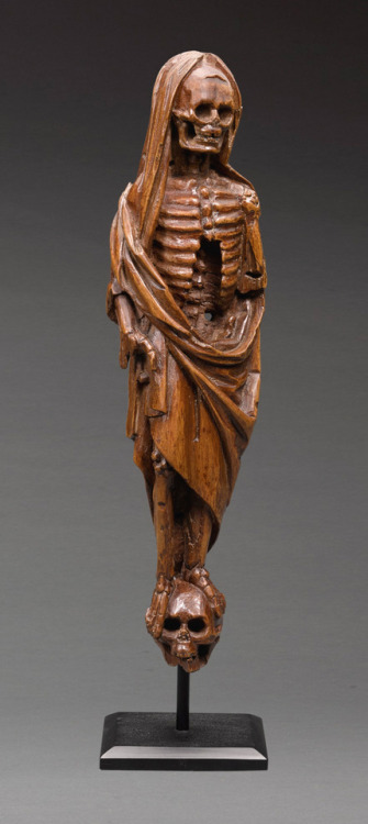Personification of Death as a Hooded Skeleton, French, probably...