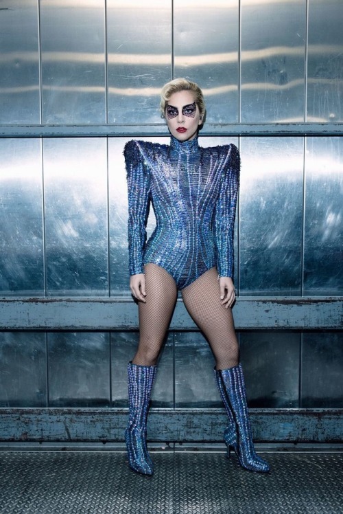 miss-mandy-m - Lady Gaga in a Versace bedazzled bodysuit with...