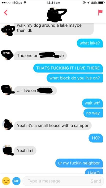 tinderventure - A girl I matched with says shes seen me before but...