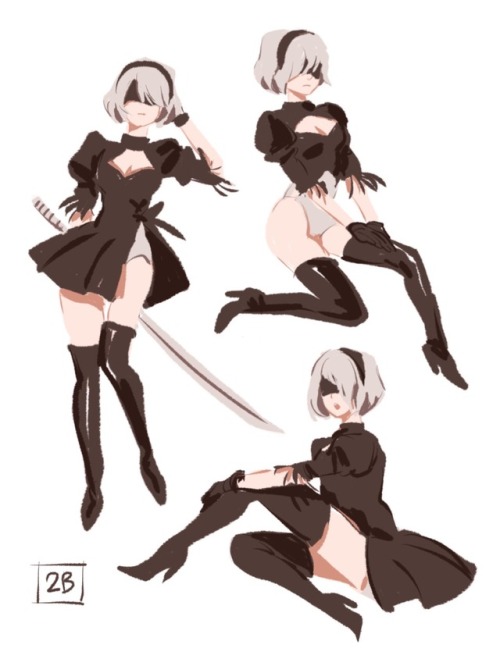 k-owa - 5-10 minute colour blocking sketches of 2B– I just...