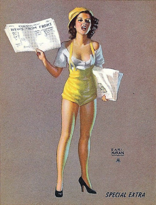 Vintage pinup girl by Earl Moran.