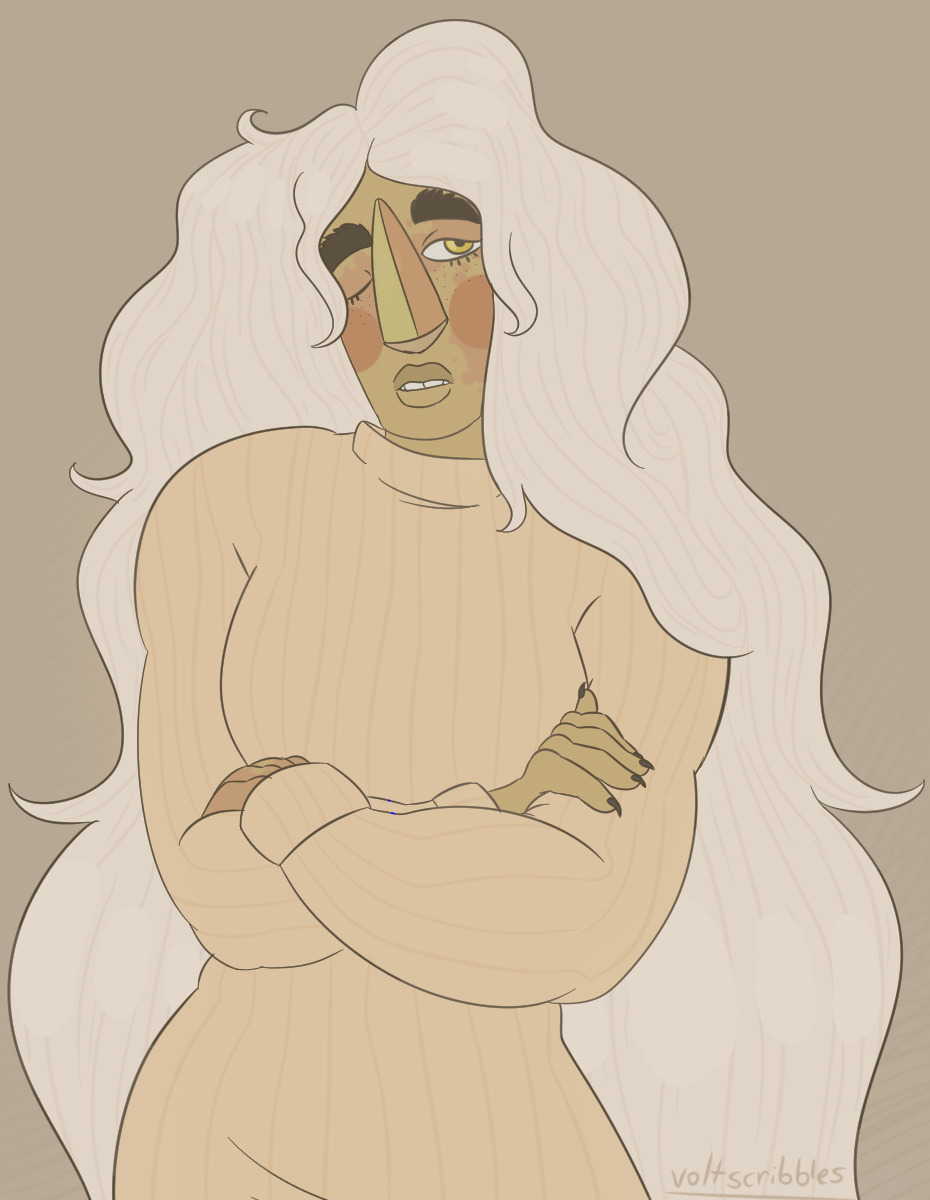 a soft jasper for @drawjas! they draw her beautifully, and i really admire their work. (their version of jasper doesn’t look nearly as nice in my style as it does theirs, go check them out) please...