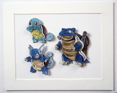 retrogamingblog:Paper-Quilled Pokemon made by CoiledDesigns