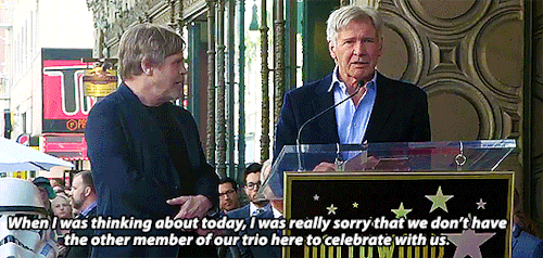 reys-bens - Harrison Ford talking about Carrie Fisher at Mark...