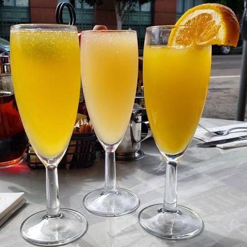 Mimosa flight for brunch — view on Instagram...