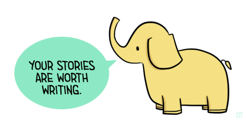 positivedoodles - [drawing of a yellow elephant saying “Your...