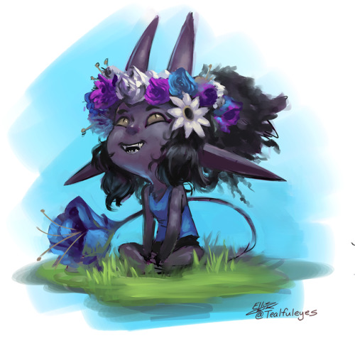 tealfuleyes - Daily Imps 22 - A quick piece of a flower Imp...